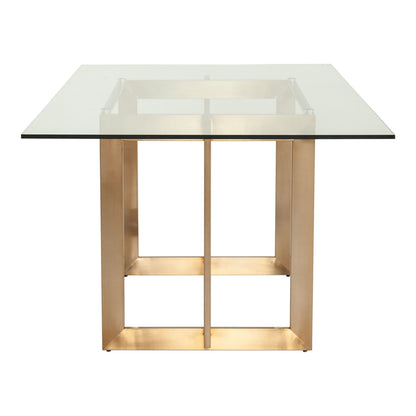 Keaton Glass and Brass Dining Table