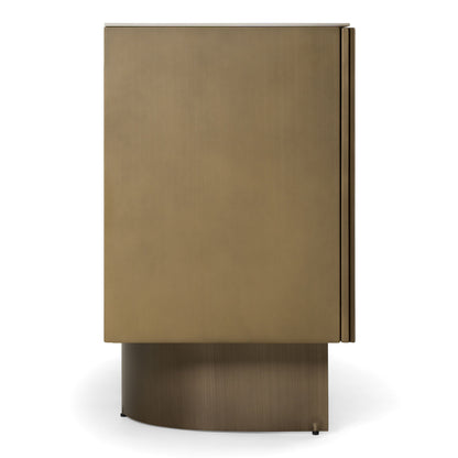 Kiefer Buffet – Faux Travertine Ceramic Top with Bronze Base
