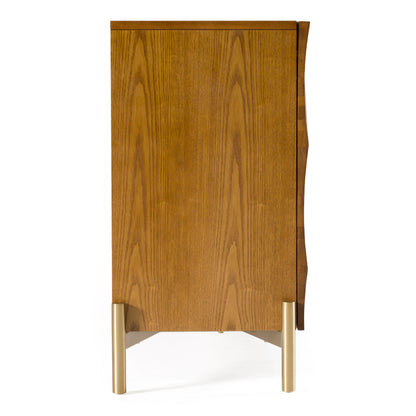 Killeen Gold and Walnut Four-Door Buffet
