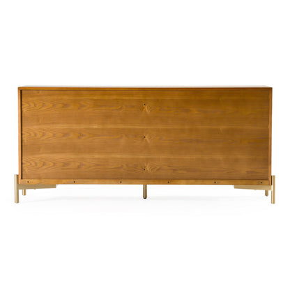 Killeen Gold and Walnut Four-Door Buffet
