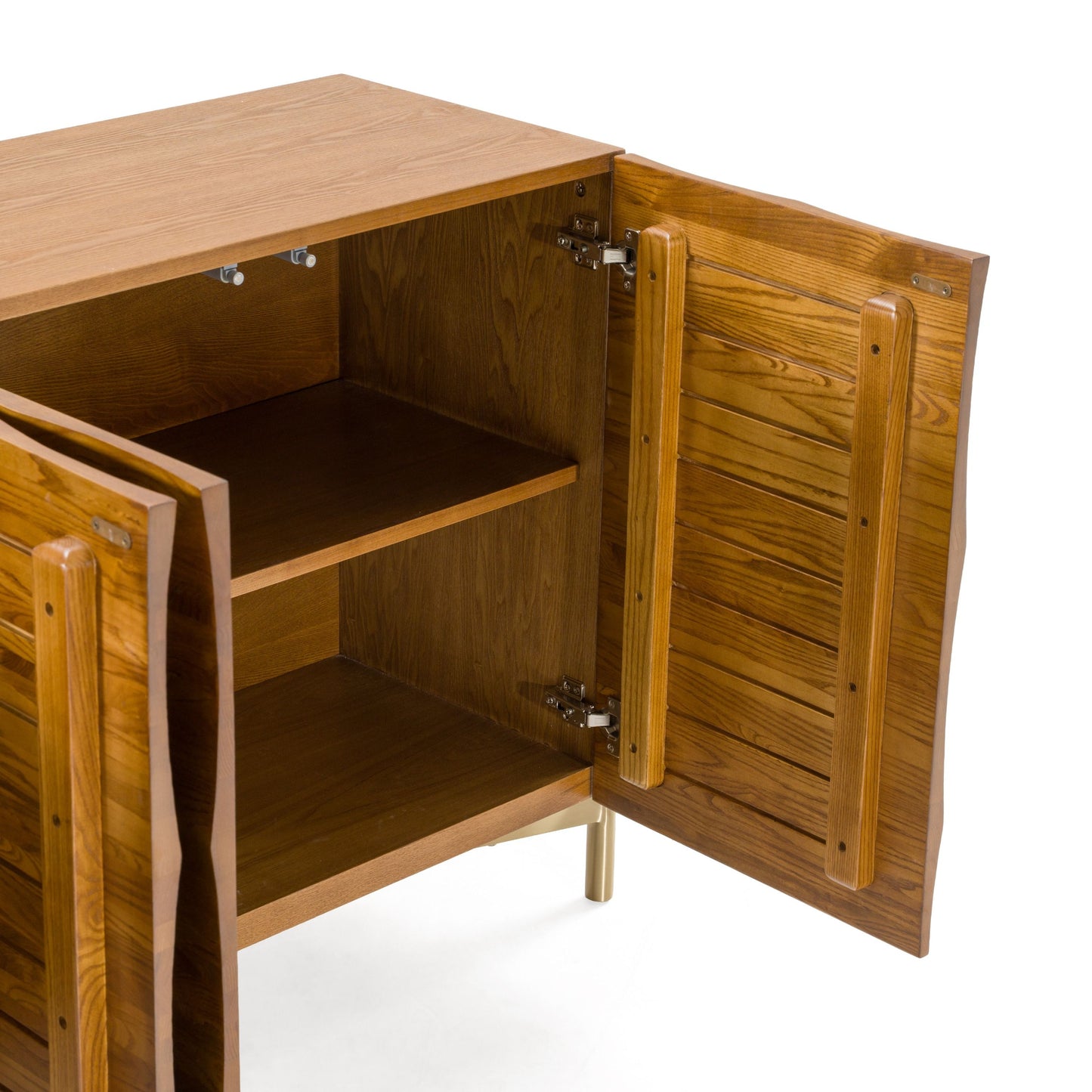 Killeen Gold and Walnut Four-Door Buffet