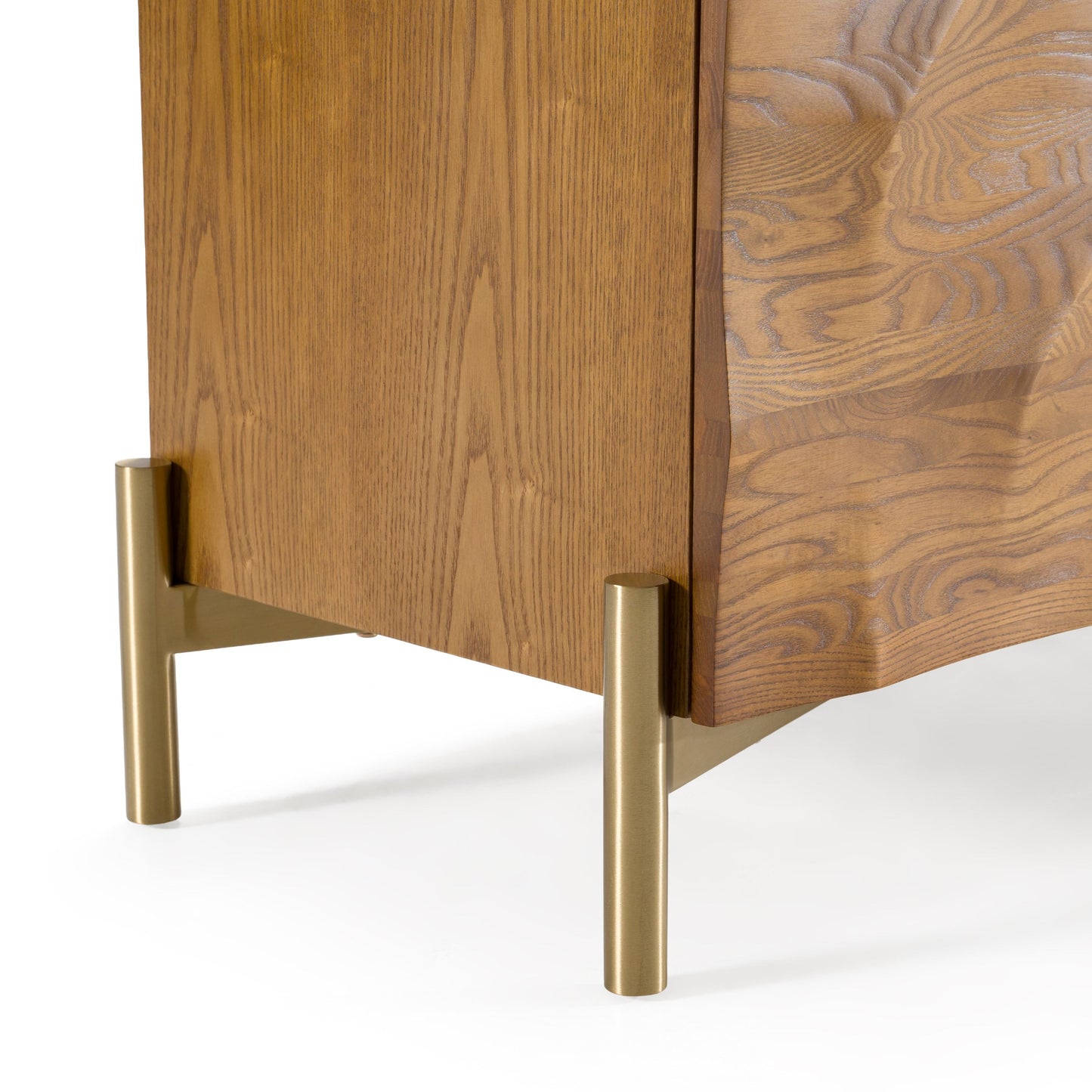 Killeen Gold and Walnut Four-Door Buffet