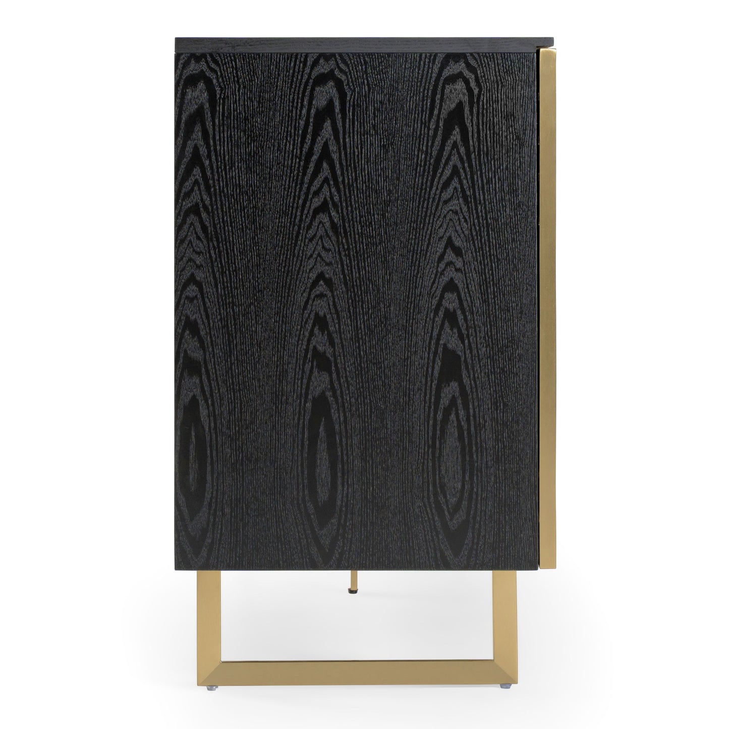 Kilson Black Oak and Champagne Gold 4-Door Storage Buffet