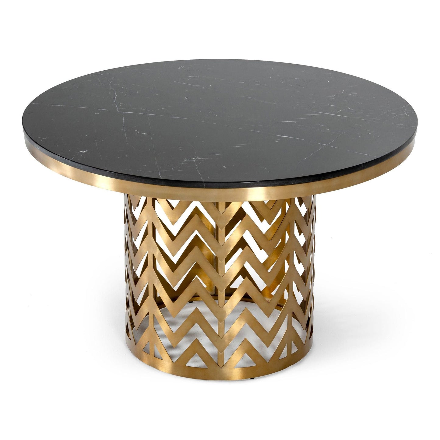 Kowal Glam Black Marble Dining Table
