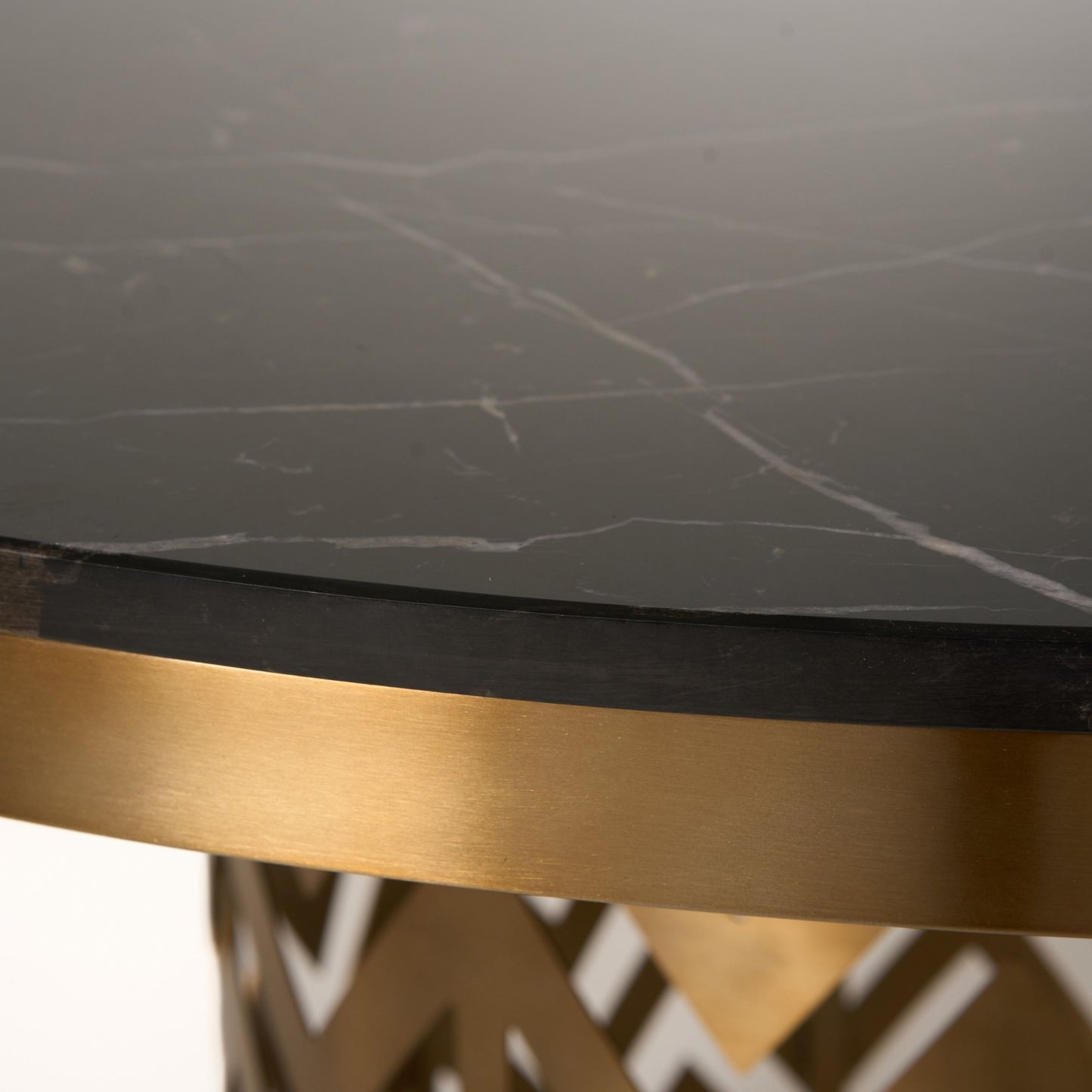 Kowal Glam Black Marble Dining Table