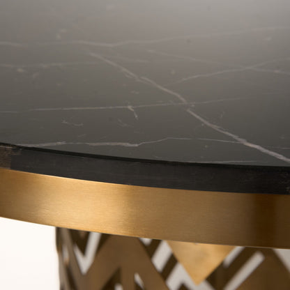 Kowal Glam Black Marble Dining Table