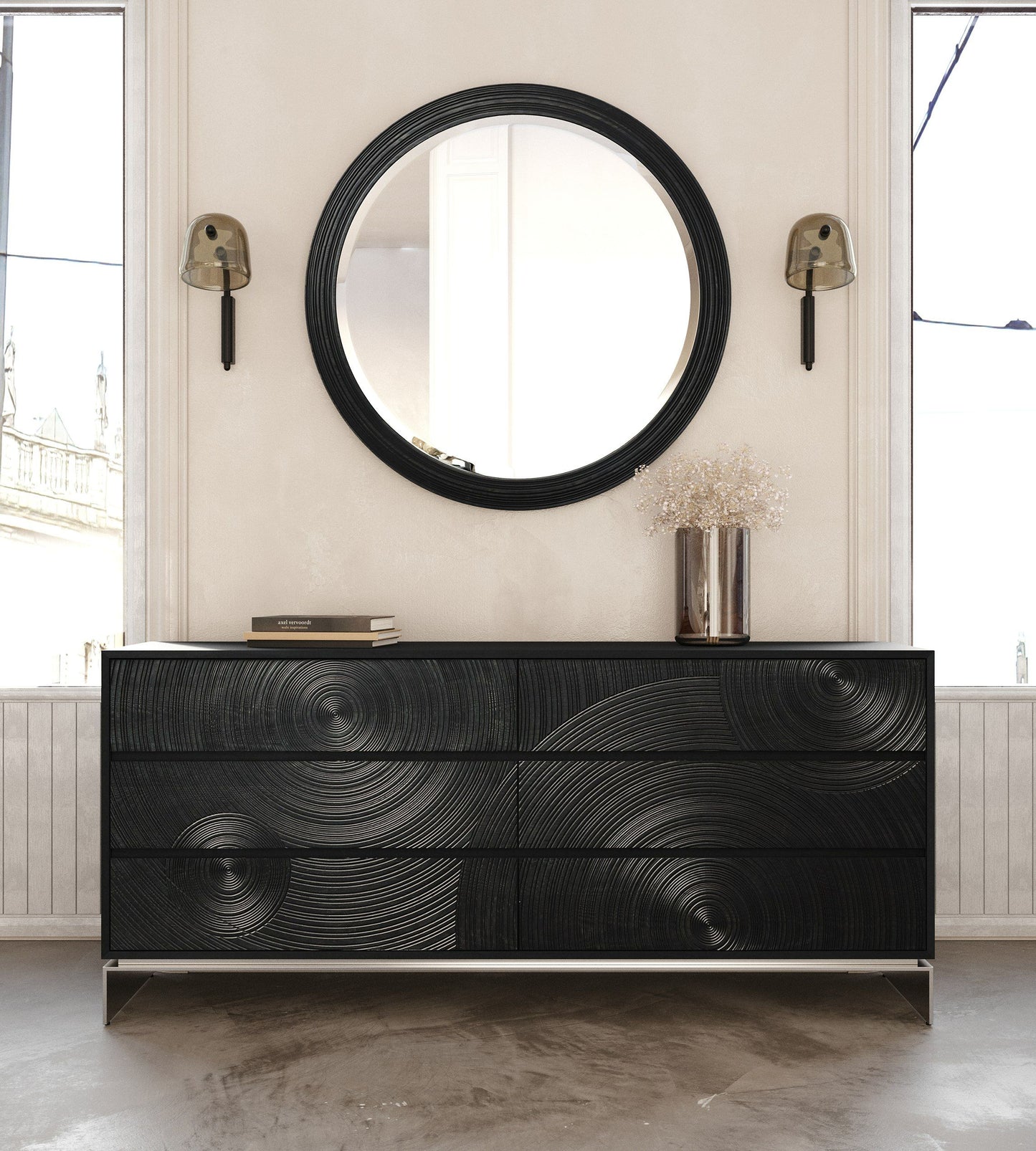 Lamod Cirque Modern 4-Piece Bedroom Set – Black Ash Finish