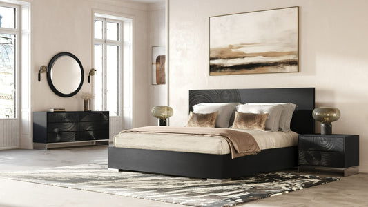 Lamod Cirque Modern 4-Piece Bedroom Set – Black Ash Finish