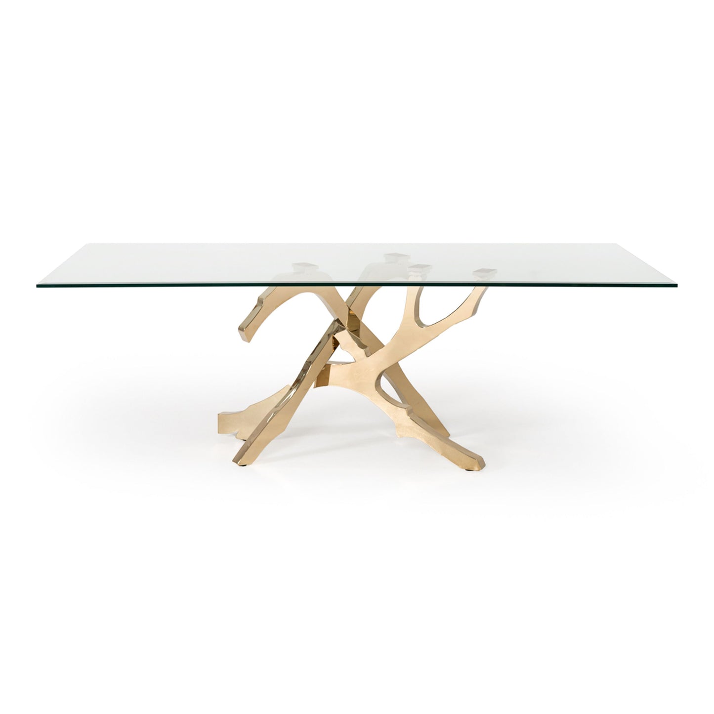 Legend Glass and Gold Dining Table