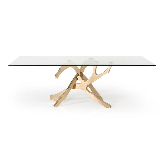 Legend Glass and Gold Dining Table