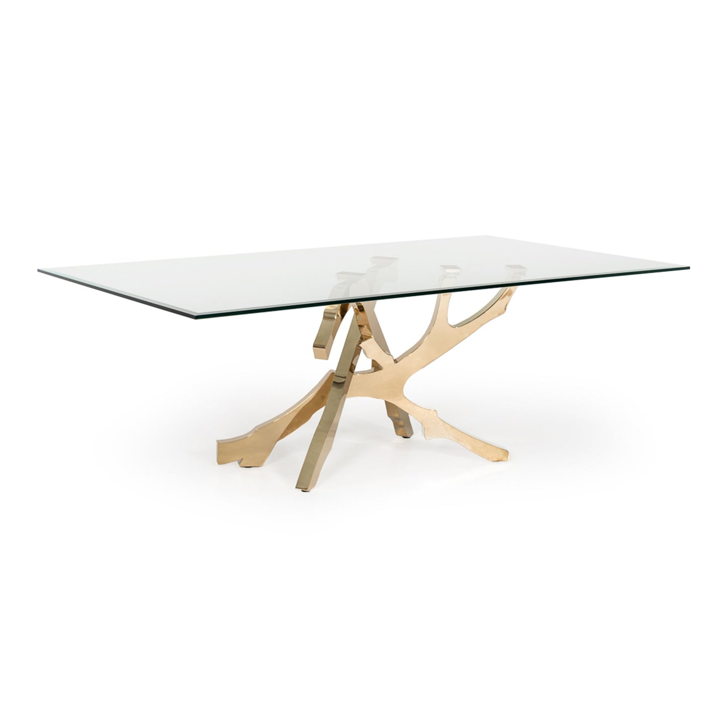 Legend Glass and Gold Dining Table
