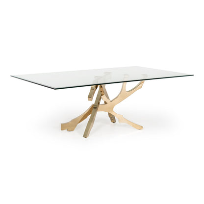 Legend Glass and Gold Dining Table