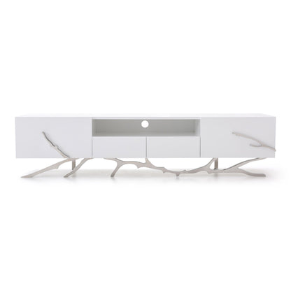 Legend White TV Stand