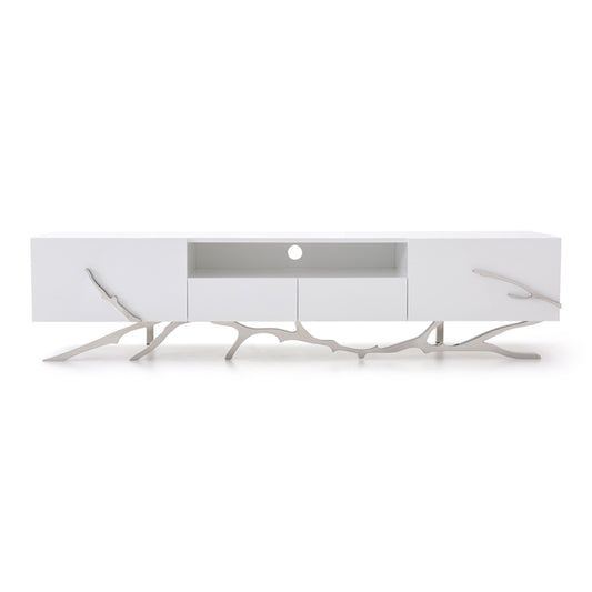 Legend White TV Stand