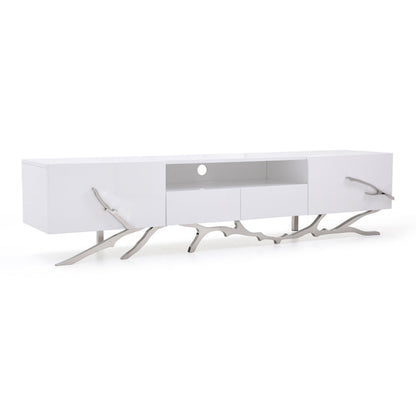 Legend White TV Stand