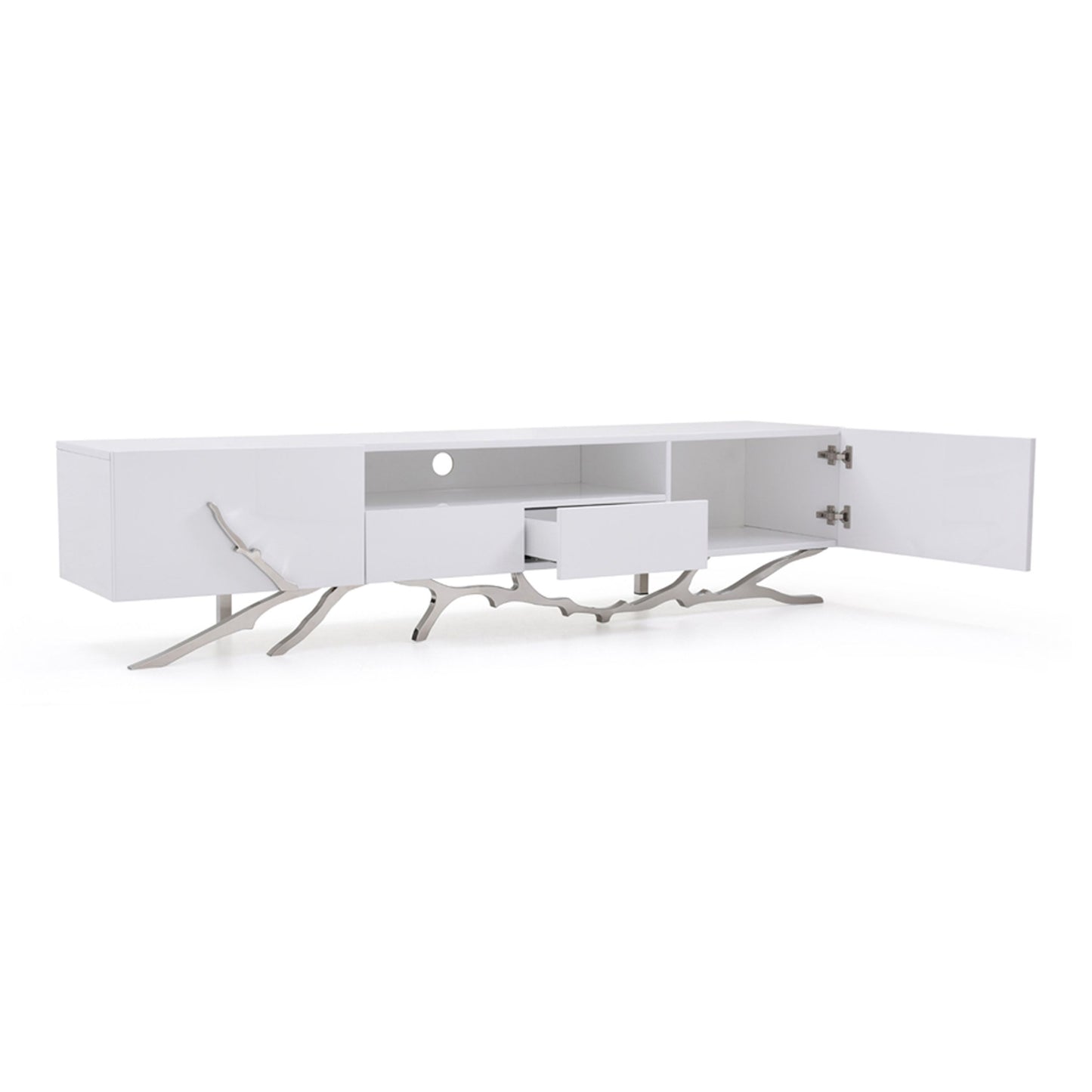 Legend White TV Stand