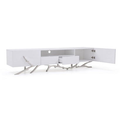 Legend White TV Stand
