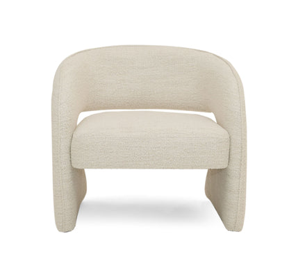 Modrest Luby - Modern Cream Fabric Accent Chair