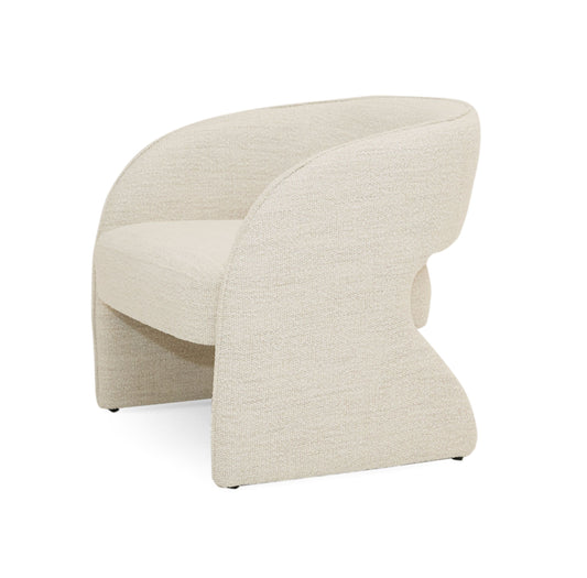 Modrest Luby - Modern Cream Fabric Accent Chair