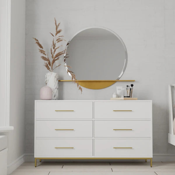 Madelyn White Six Drawer Dresser - Elegant Storage with Modern Design