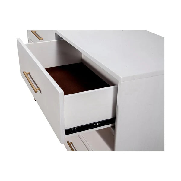 Madelyn White Six Drawer Dresser - Elegant Storage with Modern Design