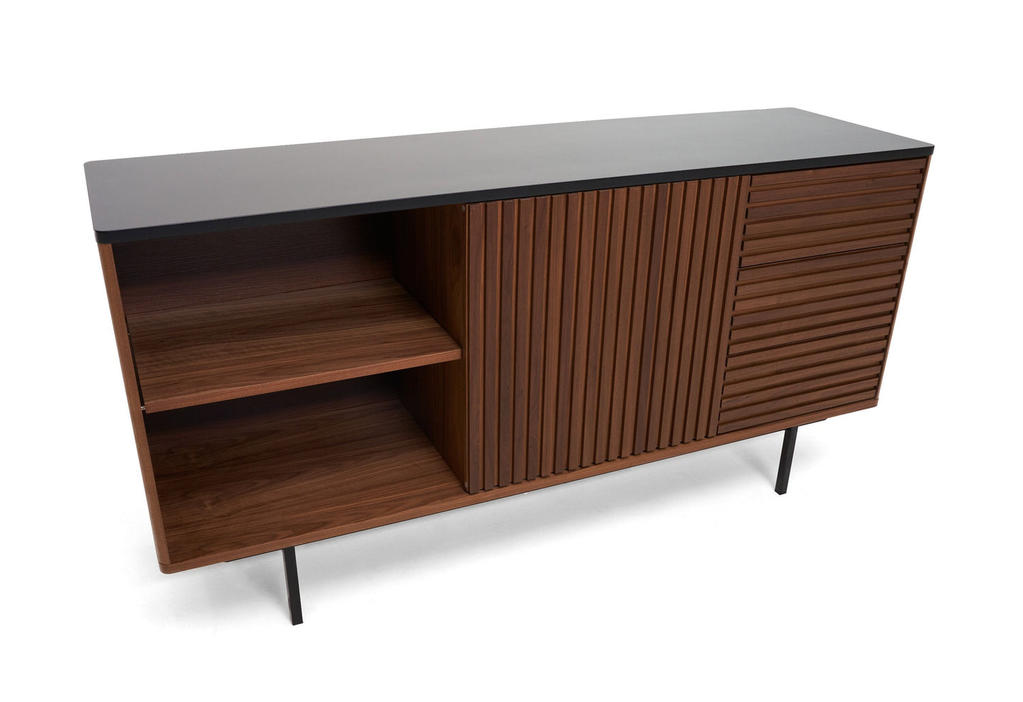 Modrest Maggie - Modern Walnut and Grey Buffet