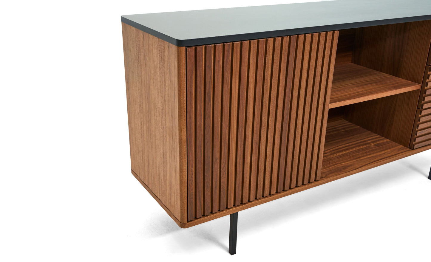 Modrest Maggie - Modern Walnut and Grey Buffet