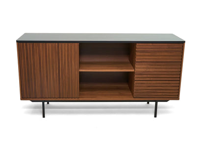 Modrest Maggie - Modern Walnut and Grey Buffet