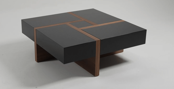 Makai Black and Walnut Coffee Table