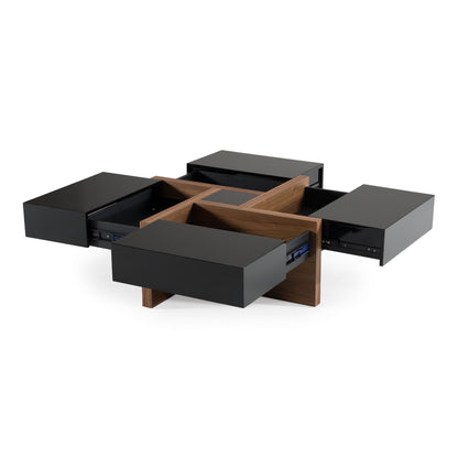 Makai Black and Walnut Coffee Table