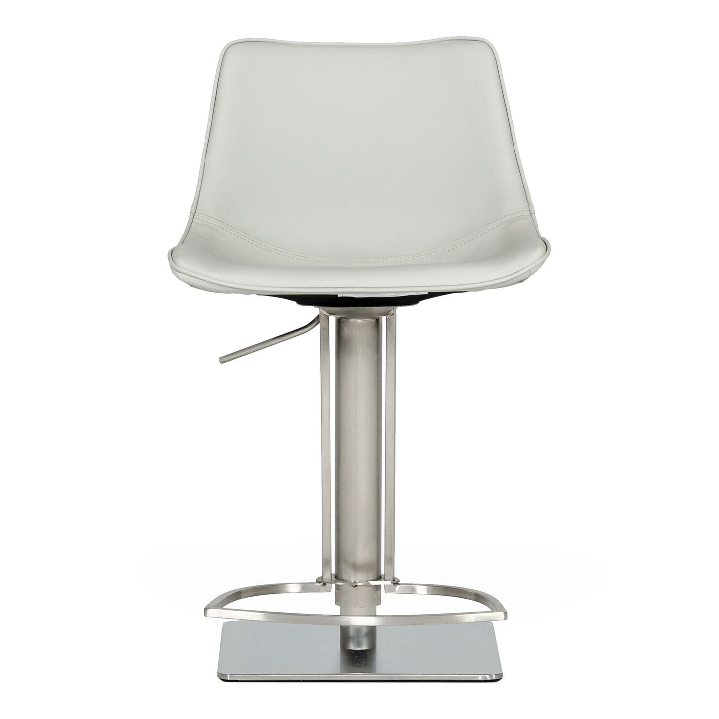 Manning Light Grey Adjustable Swivel Bar Stool