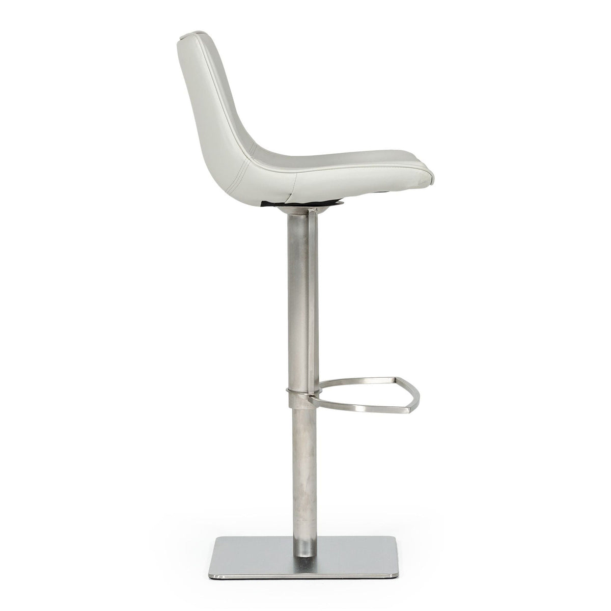Manning Light Grey Adjustable Swivel Bar Stool