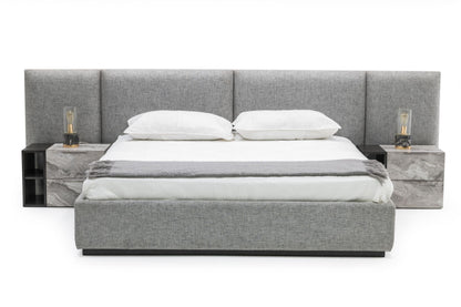 Nova Domus Maranello Modern Grey Wash & Faux Marble Chest – Stylish Storage Solution