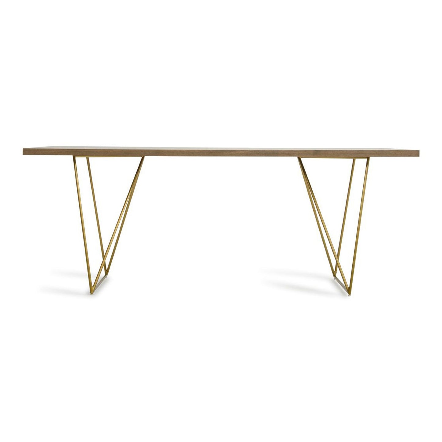 Marcia Tobacco and Antique Brass Dining Table