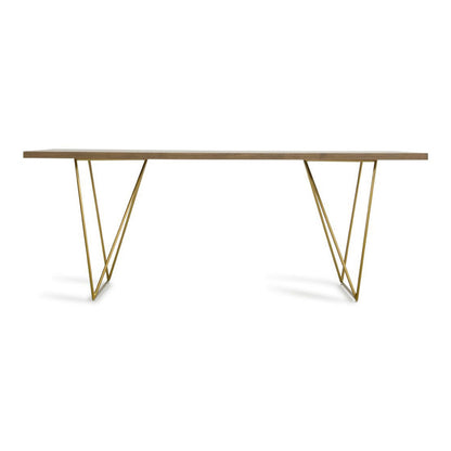 Marcia Tobacco and Antique Brass Dining Table