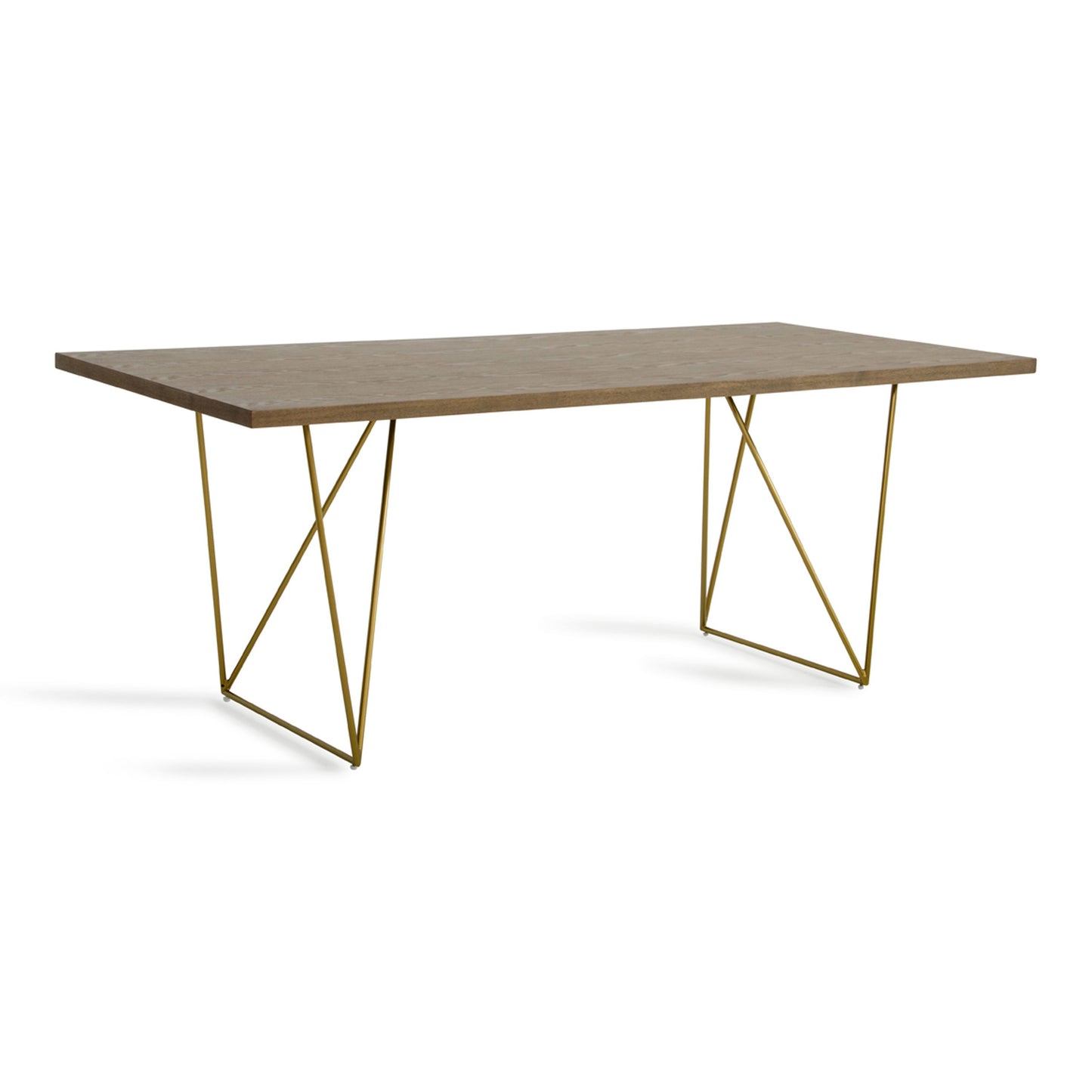 Marcia Tobacco and Antique Brass Dining Table