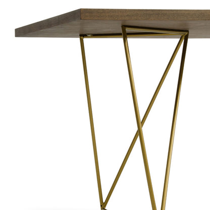 Marcia Tobacco and Antique Brass Dining Table