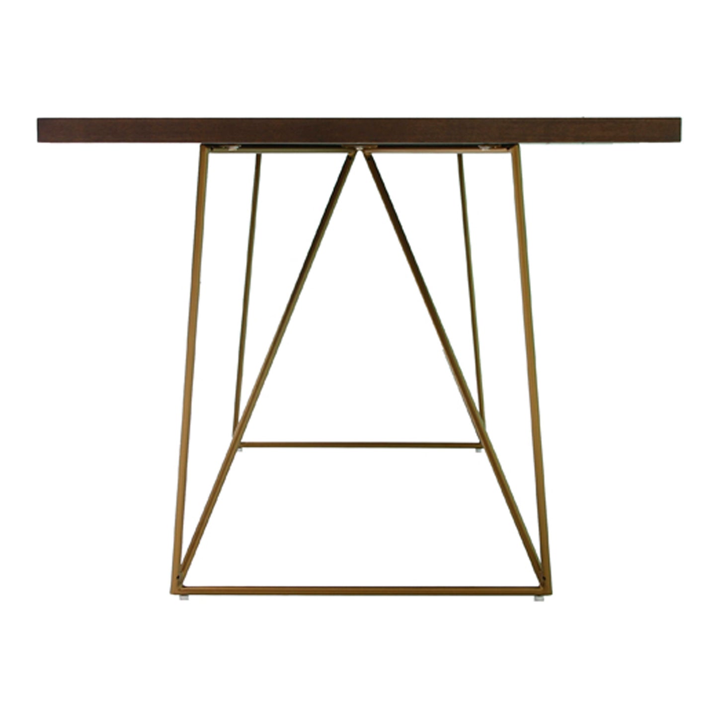 Marcia Tobacco and Antique Brass Dining Table