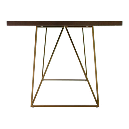 Marcia Tobacco and Antique Brass Dining Table