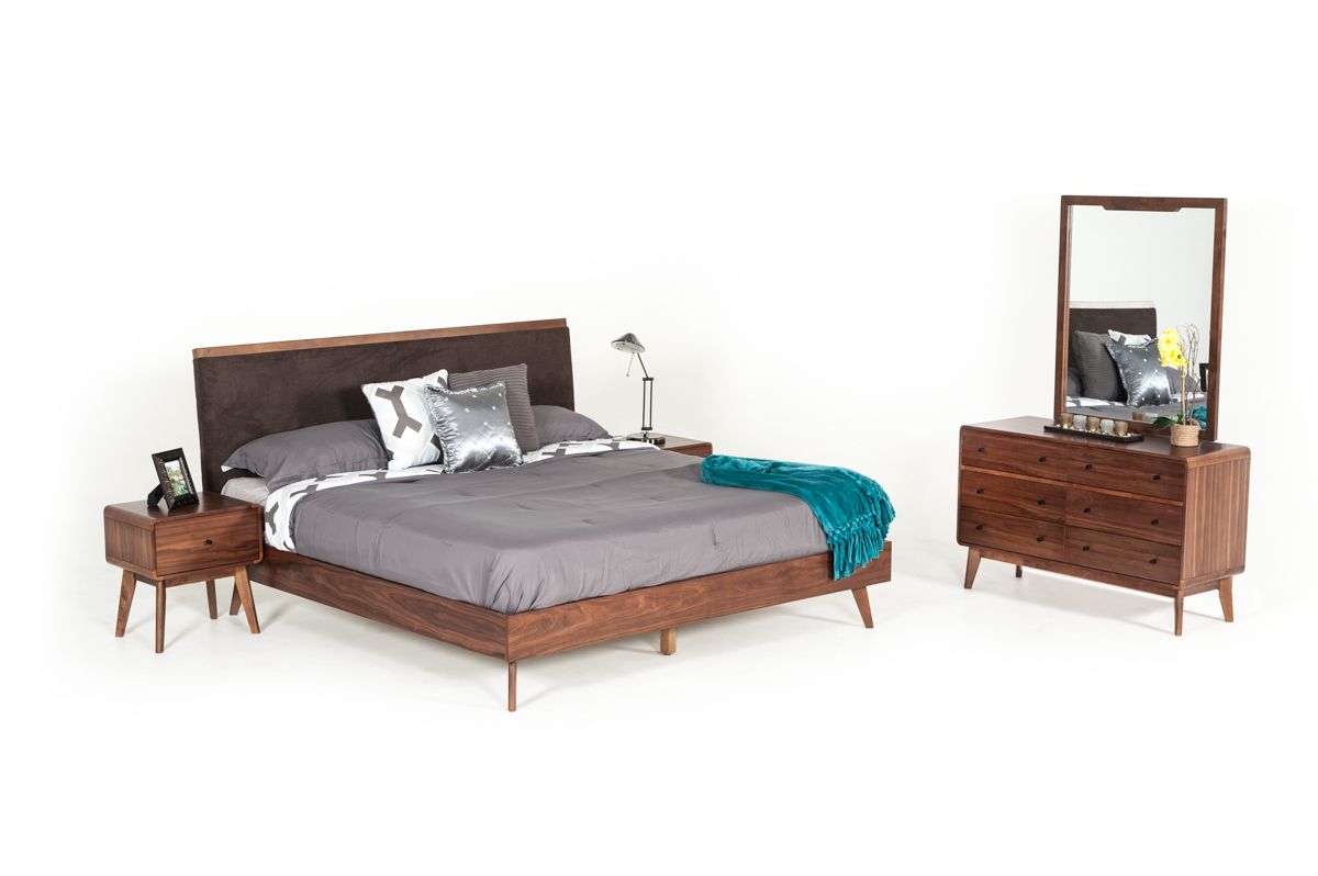 Marshall Brown and Walnut Bed
