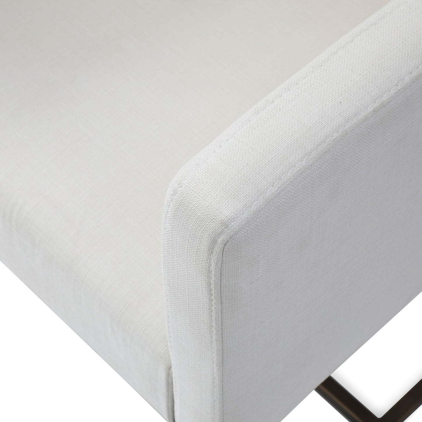 Marty Off-White and Copper Antique Brass Dining Chair