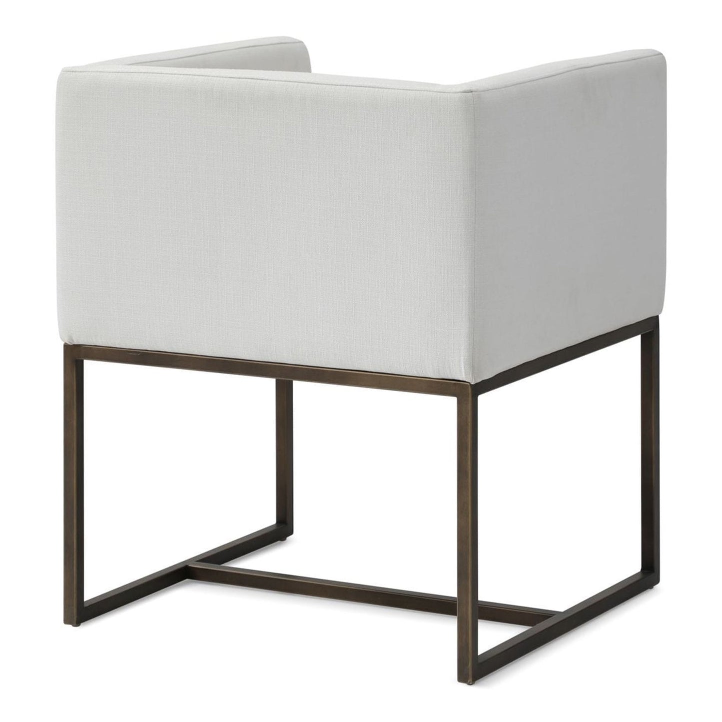 Marty Off-White and Copper Antique Brass Dining Chair