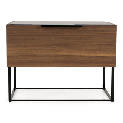 Matteo Italian Walnut with Fabric Bed and Nightstands