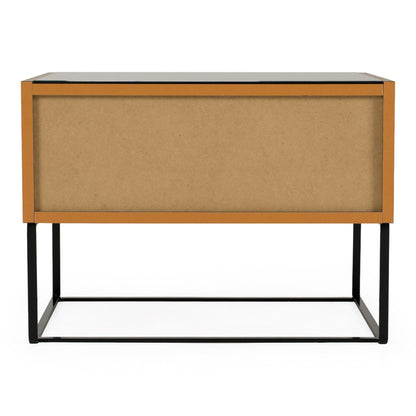 Matteo Italian Walnut with Fabric Bed and Nightstands