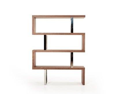 Modrest Maze Modern Walnut Bookcase