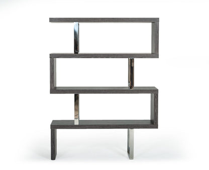 Modrest Maze - Chic Modern Grey Elm Bookcase | Elegant Home Decor & Organization