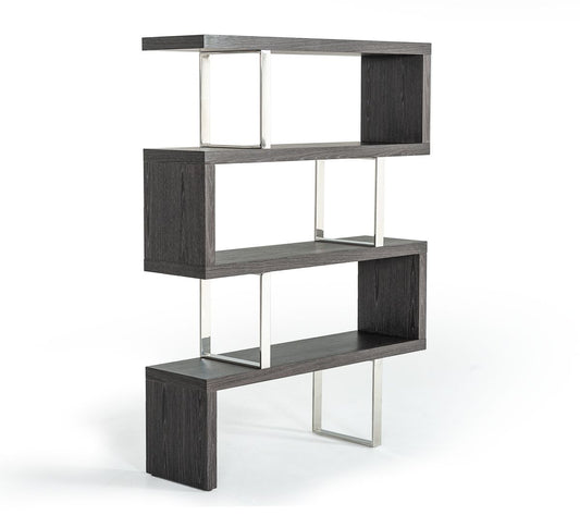 Modrest Maze Modern Grey Elm Bookcase