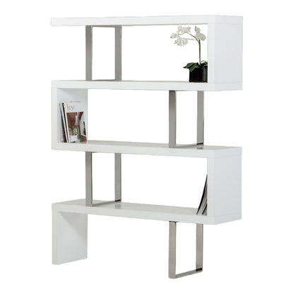 Maze White High Gloss Bookcase