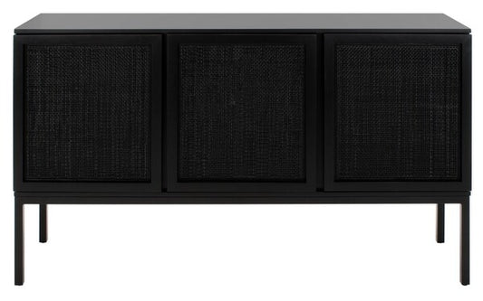 Zadie 2-Shelf Rattan Sideboard – Boho-Inspired Storage Cabinet with Natural Woven Accents