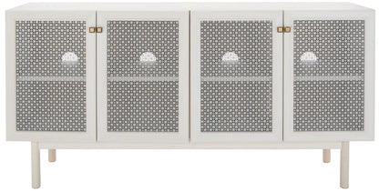 Piran 4-Door 2-Shelf Media Stand - Stylish and Functional Storage for Your Entertainment Space